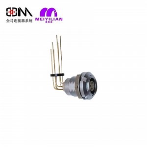 [Hot Item] Qm B Series Zcg Bending-Pin Fixed Socket Metal Push-Pull RJ45 M12 Connector Banana Plug Socket Terminal Connector