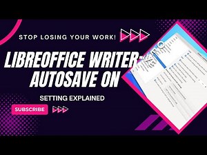 How to Enable Autosave in LibreOffice Writer | Never Lose Your Work Again!