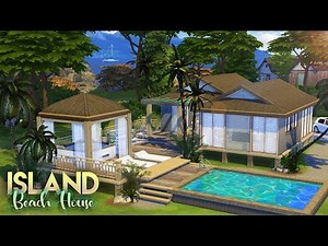 ISLAND BEACH HOUSE 🌴 | The Sims 4: Speed Build