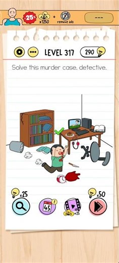 Brain Test Level 317 Solution & Walkthrough | Tricky Puzzles (Android & iOS Shorts)