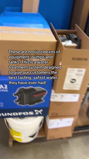 These are not just boxes of equipment, pumps and tanks. This is a water treatment system designed to give our customers the best tasting, safest water they have ever had. #water #watertreatment