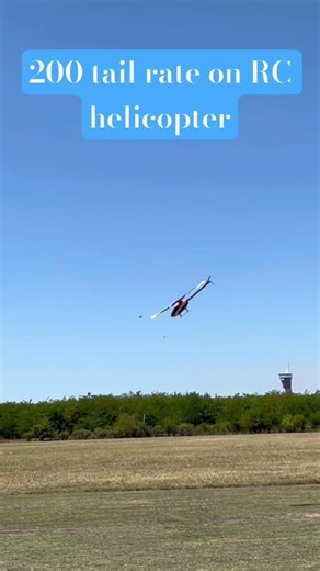 200 tail rate on RC helicopter #rchelicopter #xlpower #sendit