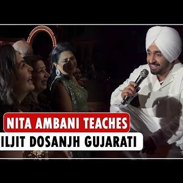 Anant-Radhika's pre-wedding bash: Diljit Dosanjh takes Gujarati lessons from Nita Ambani