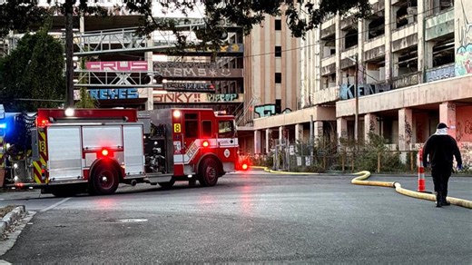 Two-alarm fire breaks out at former naval base in New Orleans’ Bywater neighborhood