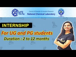 CSIR NCL Internship for UG and PG students II CSIR - National Chemical Laboratory