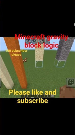 minecraft gravity block logic #minecraft #gaming #shorts