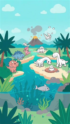 🦖 Color Cute Dinosaurs! 🎨 Coloring Game for Toddlers 2-4 #creativekids #animation #educationalgames