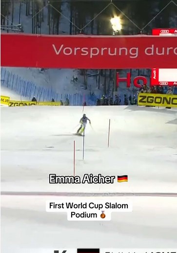 Emma Aicher feiert ersten Podestplatz im Slalom