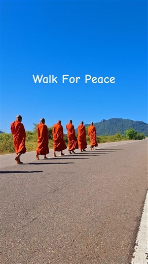 Little monks Practicing | Mindfulness walk for Peace 🪷