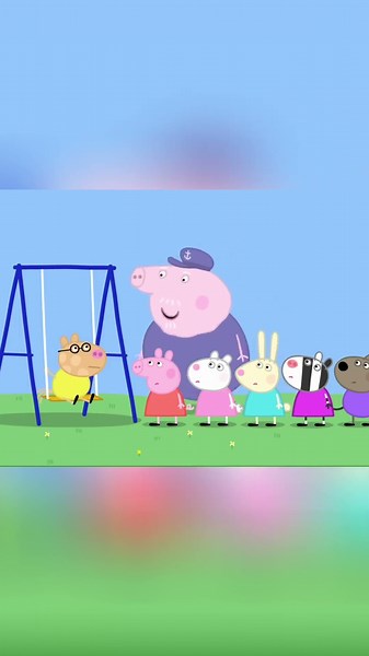 Grandpa Pig plays with Pedro 🐴 on the Swing! 🛝 #shorts