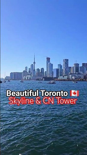 Stunning Toronto Skyline & CN Tower View | Lake Ontario Scenery