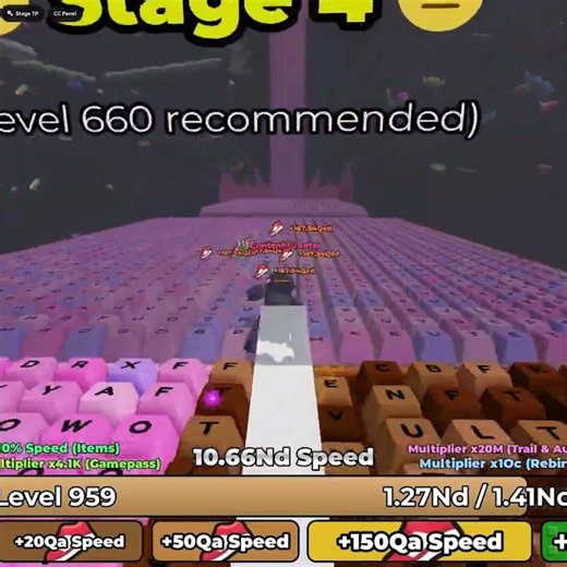 World 3 All Stages With Max Speed #roblox