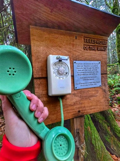 Wind Phone at Squaxin Park Olympia: Memorial phone for grieving
