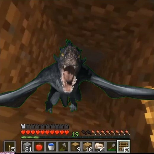 I eaten by dragon in Minecraft/minecraft java edition gameplay/minecraft survival/minecraft shorts