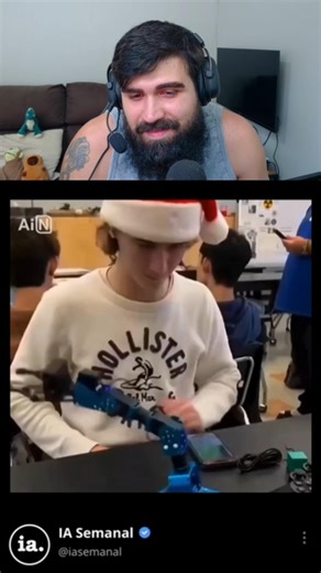 They created a robotic arm 🤣 #react #humor