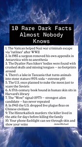 202K views · 371 reactions | 10 Rare Dark Facts Almost Nobody Knows #DarkFacts #ColdWarHistory #NukeTheMoon #UnbelievableFacts #DidYouKnow | James Michael | Facebook