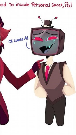 alastor invades vox’s personal space - Hazbin hotel comic dub