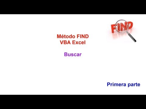 Metodo Find en VBA - Buscar Primera Parte