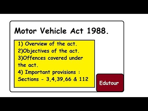 Motor Vehicle Act 1988- Easy explanation In Hindi