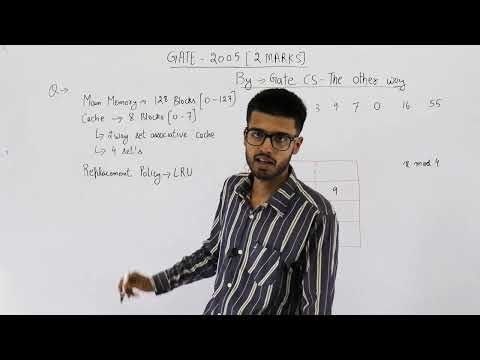 Gate 2005 pyq CAO | Consider a 2-way set associative cache memory with 4 sets and total 8