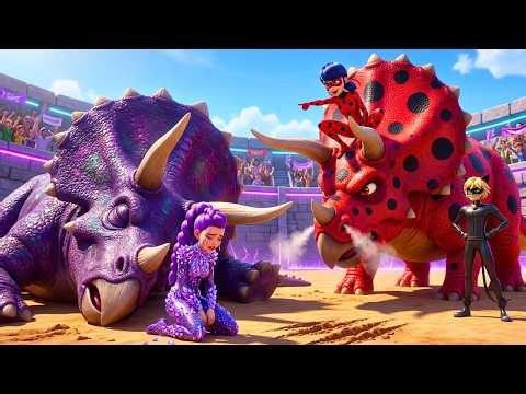 Rumi vs Ladybug Racing Championship & Armored Triceratops Rebirth | KPOP Demon Hunters