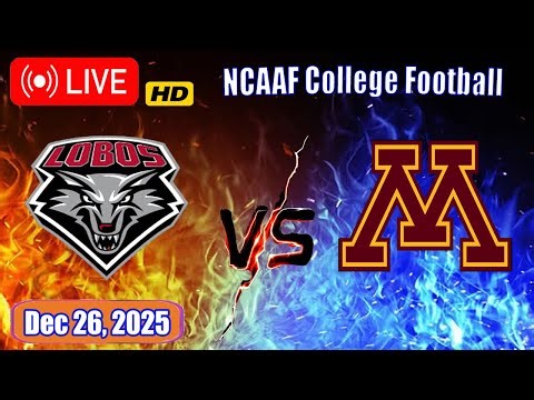 LIVE New Mexico vs Minnesota HD 12/26/2025 | Rate Bowl NCAAF 2025