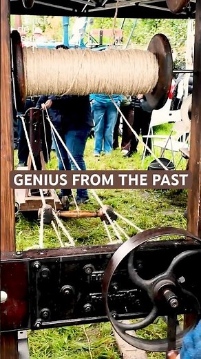 This Iron Wheel Spins Two Ropes at Once 🧵 #heritagecrafts