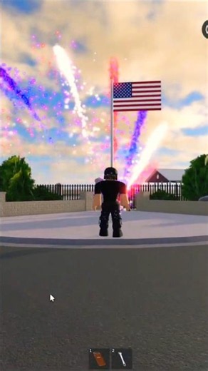 Celebrating July 4th in Roblox Greenville #shorts #gaming #reels #roblox #july4th