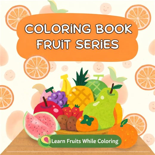 Fruit Coloring Book for Kids Ages 3-6 | Easy Preschool Learning Activity (PDF Download) - Etsy