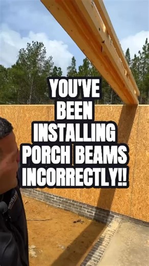 The correct way to install your porch beams. #construction #jobsite #diy #porch | South Eastern General Contractors