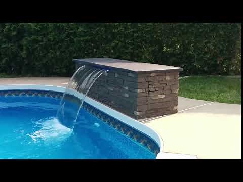 Modern swimming pool waterfall kit