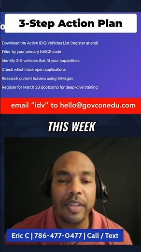 Your 1‑Week Action Plan to Find IDIQ Vehicles That Fit