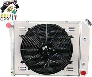 4 Row Radiator+Shroud fan For Chevy Nova 68-74/ Chevelle 68~71/Camaro 71-80, Replacement Radiator, Aluminum Radiator, radiador