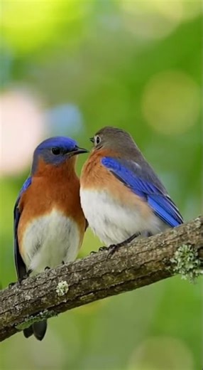 Two little birds having a sweet conversation 🐦🐦💬 #natureshorts