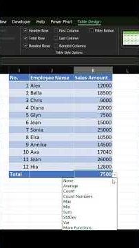 Part 35 : Total raw explained format as table-table style option group