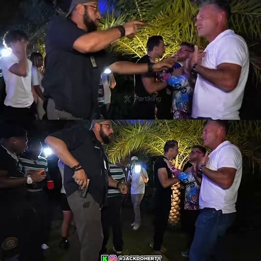SECURITY at Jack Doherty‘s house crashes out and points a gun at a guest face…Multiple people had to intervene as things got hectic and out of hand..The security guard should lose his license for life