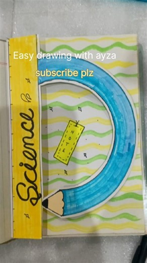 Easy Science Notebook Cover Design ✏️📘 | Back to School Aesthetic Drawing | Creative School Project