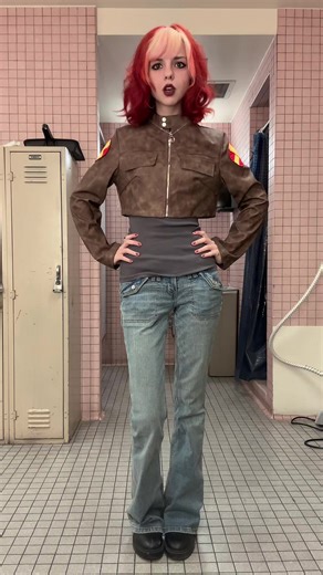 Rogue fit for Dana’s birthday - I dyed my bangs blue yesterday and I cried but hey they’re fixed kinda #outfit