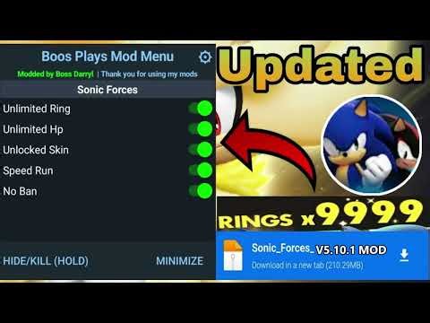 SONIC FORCES - APK MOD MENU COMPLETO ATUALIZADO v5.10.1 ✅