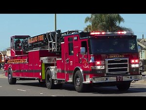 Oakland Fire Dept. Truck 7 Responding