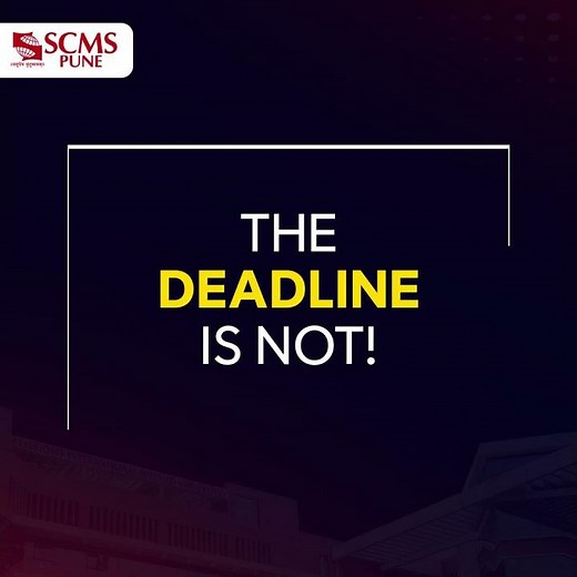 Clock’s ticking ⏳Last Date to Apply for SCMS, Pune is 15th April 2026