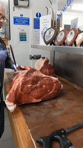 Look at these bad boy rump steaks.👌 Here I am trimming the gristle off and loosening the bone to slice them nice and thick. Absolutely cracking steaks .🇬🇧🔪❤️ I'm an English butcher just enjoying what I do everyday. 😊 Based in Mirfield near Huddersfield West Yorkshire WF149RW England 🏴󠁧󠁢󠁥󠁮󠁧󠁿 🇬🇧 SUPPORT YOUR LOCAL BUTCHER, WE ARE A DYING BREED. 🙏🏻 #localbutcherlove #butchersShop #shoplocalbusinesses #facebookviral #ticktockviral | Fairweathers Butchers and Deli