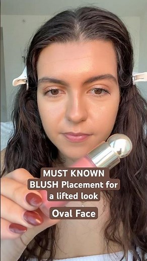 Perfect Blush Placement for Oval Faces: Sculpt & Lift 🩷 #makeuptips #makeuphacks #makeuptutorial