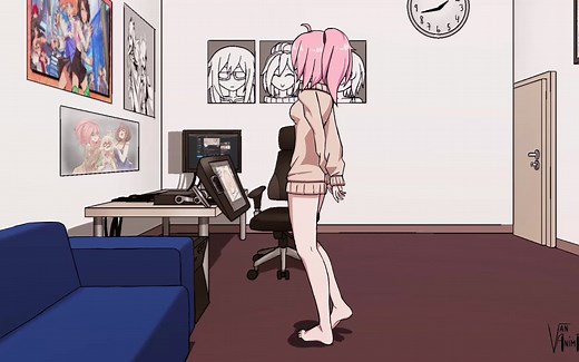VanAnimation - Pink hair girl animation