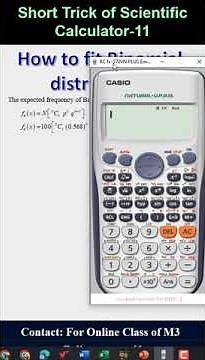 Scientific Calculator Trick 11 | Easy Way to fitting the binomial distribution | Dr Sonendra Gupta