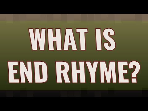 What is End rhyme?