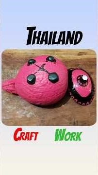 COCONUT Shell M-SEAL Stand Method #craft #SELVI PROGRAM #designideas