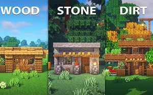 【Minecraft】教你3种不同材料的3个启动房子（Folli）