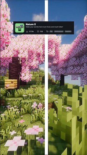 BEST Minecraft Texture Packs / Nature X! #shorts