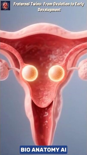 Fraternal Twins Explained | From Ovulation to Early Development in the Womb #twins #fertilization